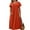 Red, variant on Womens Crew Neck Long Sleeve Spring Fall Dresses,Women's Fashion Solid Color Round Neck Pocket Pleated Short Sleeve Cotton And Linen Dress Navy