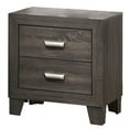 thumbnail image 4 of Ensemble de Chambre à Coucher 4pc Gris Bois Rustique dans la Reine avec Miroir Commode et Table de Chevet, 4 of 6