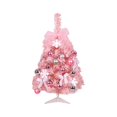 thumbnail image 1 of Miniature Pink Christmas Tree, Portable Holiday Centerpiece for Home, Office, School Decorations, 24 Inches Tall, Pre-lit with Durable Flame, 1 of 5