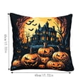 thumbnail image 3 of Pandiboks Halloween Throw Pillow Covers 18x18in Couch Pillow Covers Multicolor Polyester Square Fall Pumpkin for Bedroom、Outdoor, 3 of 6