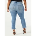 thumbnail image 3 of Sofia Jeans Women's Plus Size Sofia Cruvy Mid Rise Cropped Jeans with Frayed Hem, 3 of 6