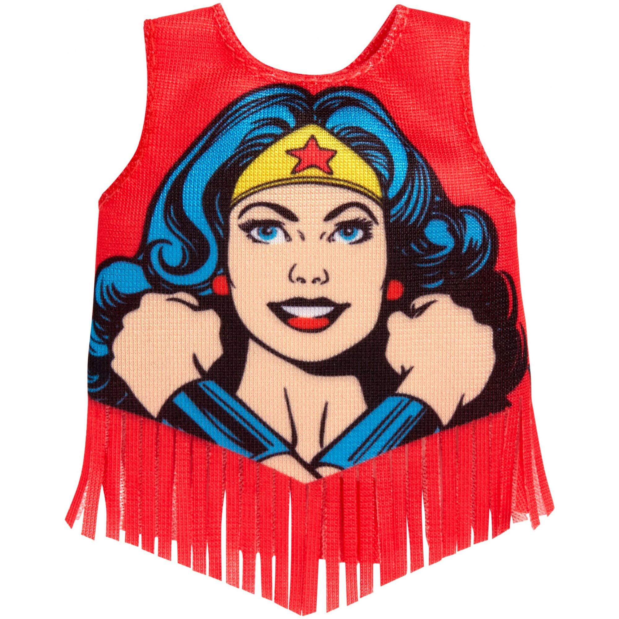 Barbie Wonder Woman Fashion Clothing Tops Set Of 4 Lot DC Comics Doll Clothes 