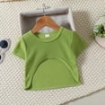 thumbnail image 6 of LUOGENLI Girl Summer Outfits Size 6T Toddler Girls Short Sleeve Solid T Shirt Tops Shorts Vest Outfits Back to School Outfits for Girls 7Th Grade Girls Summer Outfits Size 6-9 Months 18-24 Months, 6 of 7
