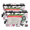 thumbnail image 2 of ALAZA 2 Pack Pencil Pouch Hearts Pencil Case for 3 Ring Binder Clear Window Pencil Bag Organizers, 2 of 6