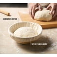 thumbnail image 3 of Cesta Para Prueba De Pan Banneton Cesta Para Pan Para Prueba De Masa Madre Kook Cestas Para Hacer Masa Madre Artesanal Para Prueba De Banneton Cestas De Ratán De 9 Pulgadas Y Forros De Tela Juego De 2, 3 of 7