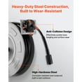 thumbnail image 3 of VEVOR Pressure Washer Hose Reel, 65 ft x 1/4 inch Retractable Power Heavy-Duty Steel Washer Hose Reel, 3200PSI Max, Auto-Rewinding, Flexible Wall/Floor Mounted for Car Washing,Garden,Floor Cleaning, 3 of 9