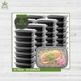 thumbnail image 3 of AME D'ESSENCE (50 PC-SET) 24 oz Meal Prep Lunch Containers with Lids Disposable Food Storage Containers Bento Boxes 1 Comp BPA Free Freezer Dishwasher Safe Microwavable Plastic Containers M-Duty, 3 of 6