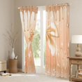 thumbnail image 3 of Feelyou Kawaii Bowknot Orange Blackout Curtains Set of 2 (52x84 Each), Fashion Sequin Print Window Curtains, Teens Kids Girls Women Curtains and Drapes, Window Curtains Bedroom Decor, 3 of 6