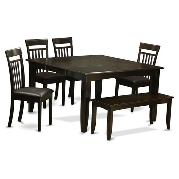 Atlin Designs 6-piece Wood Dinette Set in Cappuccino