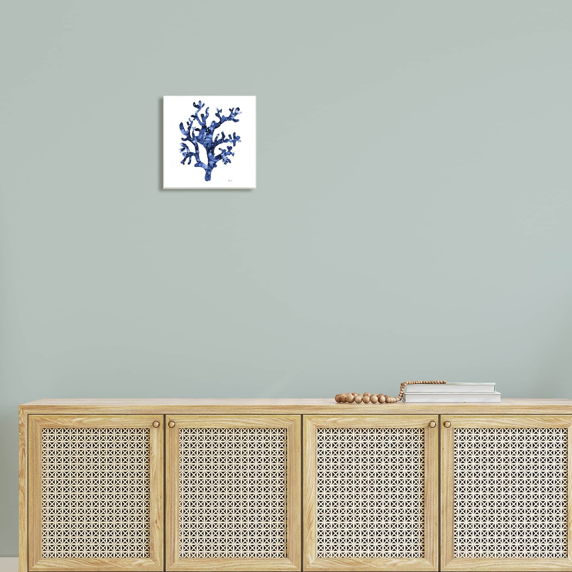 Stupell Industries Ocean Coral Plant Sea Life Blue Pattern Painting Unframed Art Print Wall Art, Design by Patti Mann