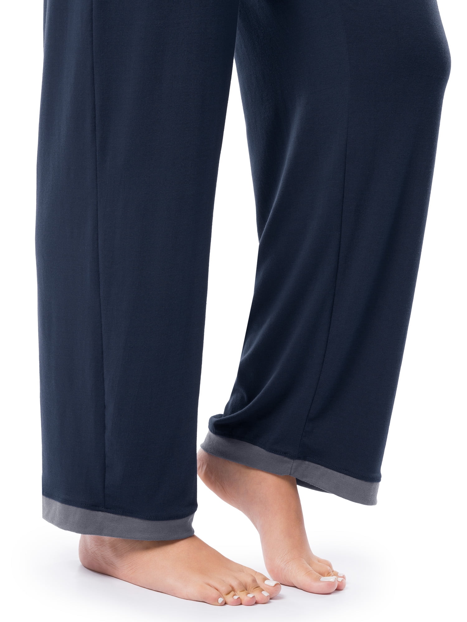 Fruit of the Loom Women's Soft & Breathable V-Neck Short Sleeve Top & Pajama Pant Set, Sizes S-4X