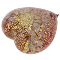 thumbnail image 4 of Glass Of Venice Murano Glass Red Gold Spotted Heart, 4 of 4