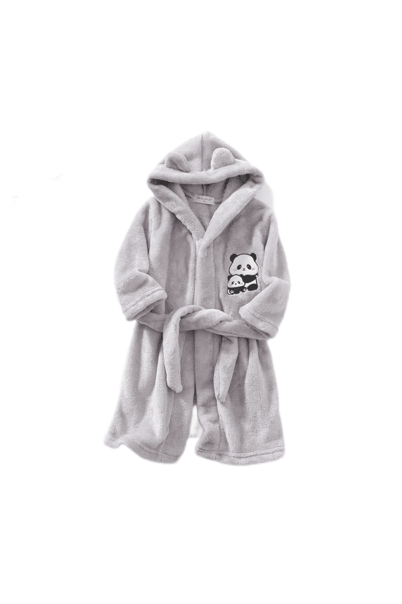 Toddler Hooded Robe Cute Animal-Themed Bathrobe for Kids, Boys & Girls, Birthday Gift 1-12Y