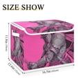 thumbnail image 3 of Foldable Fabric Storage Bin With Handle Collapsible Basket Box Storage With Lid Organizer The Soidler, 3 of 7
