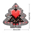 thumbnail image 3 of Metal Hanging Christmas Tree Wind Spinner - Festive Heart - Shaped Design with Colorful Candy Accents for Garden and Yard Decor, 3 of 7
