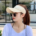 thumbnail image 1 of Sombrero con visera de protección solar plegable, protector solar, ventilado, protección UV, sombrero de playa para deportes, crema, talla única, 1 of 1