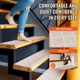 thumbnail image 5 of VEVOR Stair Treads 9" x 28" Stairs Carpet Non Slip 15 pcs Indoor Stair Runner for Wooden Steps, Anti Slip Carpet Soft Edging Stair Rugs Mats for Kids Elders and Dogs, Light Brown, 5 of 9