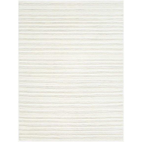 BoutiqueRugs Edolie Contemporary Area Rug - Machine Washable - Ivory, Cream, Beige - 2' x 3'