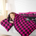 thumbnail image 4 of Manfei Cartoon Cute Bow 7 Pieces Full Size Bedding Sets,Geometric Plaid Buffalo Full Size Bed in a Bag,Black Reversible, 4 of 7