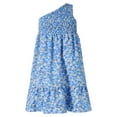 thumbnail image 4 of Robe Mère et Fille Sans Manches à une Épaule, Robe d'Été à Fleurs, 4 of 9
