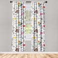 thumbnail image 3 of Ambesonne Funny Emoji Curtains, Rainbow Pile of Poo Art, Pair of 28"x95", Dark Cocoa White Pink, 3 of 5