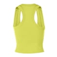 thumbnail image 4 of DHFJKG Tank Tops For Women Summer Ribbed Fitted Crop Top Sleeveless Camisole Scoop Neck Solid Color Workout Gym Clothes, 4 of 5