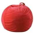 Stuffed Animal Storage Bean Bag Chair, Soft Velvet BeanBag Cover Only