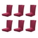 thumbnail image 1 of Advancent 6 sillas con fundas para asientos de sillas, alta elasticidad y fácil de cuidar, funda elástica para asiento de silla Decoración del hogar Vino rojo, 1 of 6