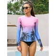 thumbnail image 4 of Beautyin Women Rash Guard Swimsuit Long Sleeve UV Protection Quick-drying Lightweight Printed Shirt with Thumb Holes, 4 of 6