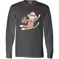 thumbnail image 3 of Inktastic Sock Monkey Gingerbread Long Sleeve T-Shirt, 3 of 5