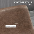 thumbnail image 6 of Demi Bonn 34" Counter Height Bar Stools Set of 4, Vintage PU Leather Barstools with Footrest for Dining Room, Home Bar, Kitchen, Brown, 6 of 7