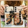 thumbnail image 5 of LYM-Phone Case For Samsung Galaxy A15, Back Cover Waterproof cute Cartoon protective case Simplicity Anti-knock Dirt-resistant silicone Skin-friendly feel soft case Black pearl pendant, 5 of 9