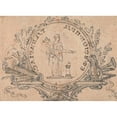 thumbnail image 3 of Hubert-François Gravelot 24x19 Black Modern Framed Museum Art Print Titled - Design for a Vignette; Figure of Abundance, 3 of 5