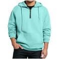 thumbnail image 4 of EchfiProm Zipper Hoodies for Men Blue Walking Plain Sweatshirt Fall Mens Tops Long Sleeve M, 4 of 7