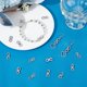 thumbnail image 2 of 25 piezas de dijes de eslabón infinito de acero inoxidable 304, conectores circulares para pulseras y joyería, orificio de 6 x 3 mm., 2 of 6