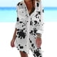 thumbnail image 2 of Otoño nueva vaca estampado solapa manga larga suelta playa protector solar camisa mujer Pompotops FGAJ20420, 2 of 6