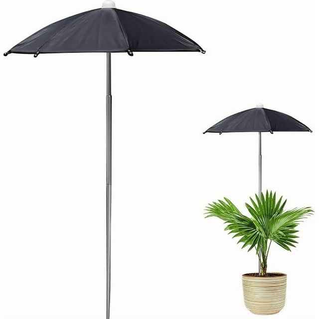 Feltree Adjustable Decoration Shade Umbrella with Stainless Steel Frame, 10.6 Inch Sun Protection Cover for Garden Potted Decorations, Easy Installation Outdoor Patio Sunshade