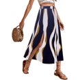 thumbnail image 3 of Women's Leopard Print Skirt Elastic High Waist Side Split Summer Beach Sexy Midi Skirt, 3 of 5