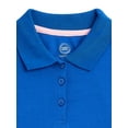 thumbnail image 2 of Wonder Nation Girls School Uniform Interlock Short Sleeve Polo Shirt, 2-Pack, Sizes 4-18, 2 of 3