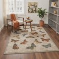 thumbnail image 6 of GENIMO 2'x3' Entryway Rug, Machine Washable Non Slip Low Pile Area Rug for Front Door Kitchen Bathroom, Nature Inspired Animal Print, Warm Beige, 6 of 7