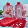 thumbnail image 4 of 30Pcs Drawstring Organza Bags Large Gift Pouch Bulk 12x16 Inch Dark Red Decoration Festival Wedding Party Favor Gift Mesh Bag for Candy Jewelry Soaps Cosmetic Storage Shoes Travel Crafts Dark Red, 4 of 9