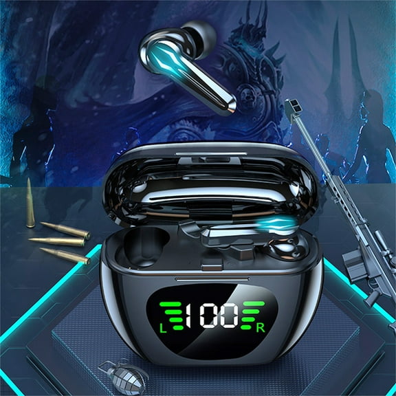 FYHALE Digital Display Touch-Control TWS-Headphones Wireless Bluetooth Earphones Earbuds Headset 1200mAh Charging Bin Long