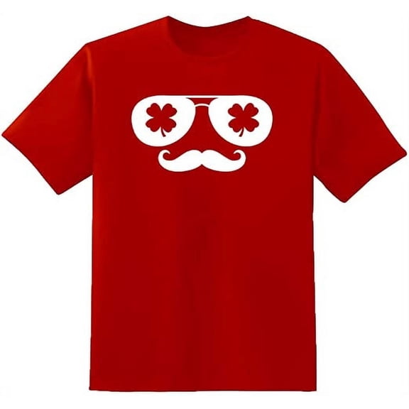 RedBarn Clover Glasses Novelty Sarcastic Funny Mens Graphic T Shirts