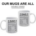 thumbnail image 3 of Dad Nutritional Facts White Ceramic Coffee Mug Funny Coffee Mug 11Oz Ceramic Cute Mugs,Funny Mugs,Gift For Coffee Lovers And Collectors, 3 of 6