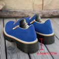 thumbnail image 5 of Wowcloth Woman's Casual Loafers, Retro Suede Round Toe with Side Zipper, Chunky Heel Platform Mid-Heel Shoes for Daily Wear, 5 of 9