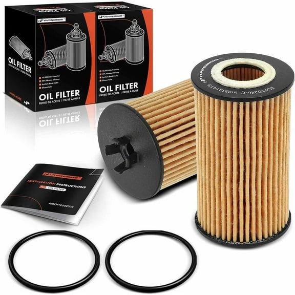A-Premium 2-PC 10K Miles Protection Oil Filter Compatible with Chevy Equinox, Malibu, Cruze, Cruze Limited, Colorado, Sonic & GMC Terrain, Canyon & Buick Encore, Cascada & Pontiac & Saturn & Suzuki
