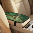 thumbnail image 4 of Xixirimido Breathable Car Seat Cover Set of 5 PU Leather Front Seats with Seat Belt & Console Covers Universal Fit Automotive Accessories, Giraffe Shamrock Green, 4 of 8