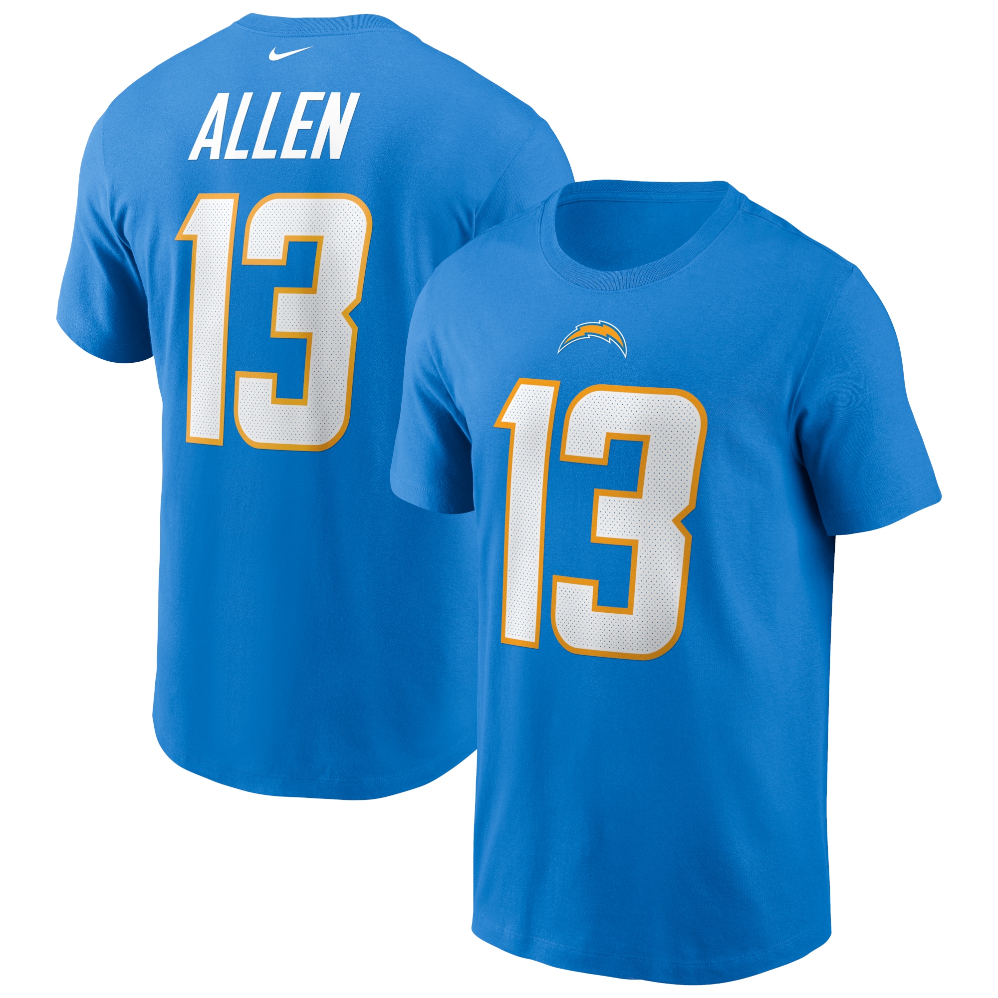 Keenan Allen Los Angeles Chargers Nike Name & Number TShirt Powder