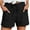 Black, variant on Dealovy Cotton Linen Pants for Women Summer Drawstring Elastic Waist Casual Beach Solid Color Shorts