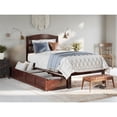 thumbnail image 1 of AFI Warren Solid Wood Twin Extra Long Bed w/ 2 Drawers in Walnut, 1 of 14